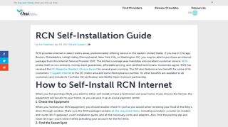 RCN Self-Installation Guide | HighSpeedInternet.com