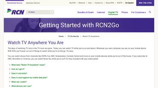 RCN2GO - Watch TV Anywhere | RCN Telecom Services
