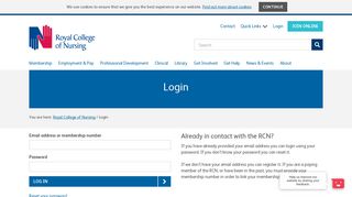 Login | Royal College of Nursing