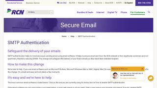 Secure Email via SMTP Authentication - RCN