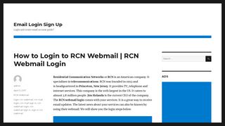 How to Login to RCN Webmail | RCN Webmail Login