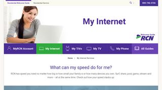 Your RCN Internet Services | RCN Welcome Guide