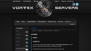 RCON commands - Knowledgebase - Vortex Servers