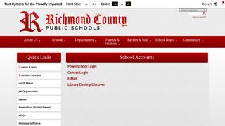 School Accounts - Richmond County Public Schools