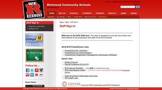 Staff Sign In | Richmond Community Schools