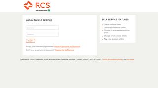 Log In To Self Service - RCS