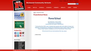 PowerSchool News | Richmond Community Schools