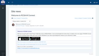 RCSAM: Welcome to RCSA-M Connect