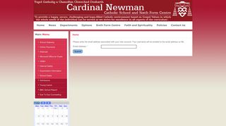 Forgot your username? - Cardinal Newman School
