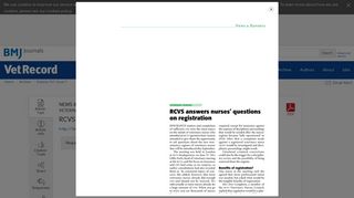 RCVS answers nurses' questions on registration | Veterinary Record