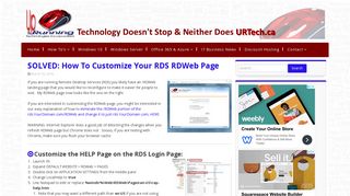 SOLVED: How To Customize Your RDS RDWeb Page - Up & Running ...