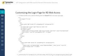 Customizing the Login Page for RD Web Access - Symantec