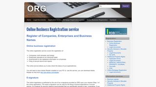 Online Business Registration service - Office of Registrar General - RDB