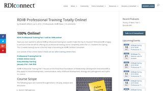 RDI® Professional Training Totally Online! | RDIconnect