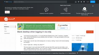 windows 7 - Blank desktop when logging in via xrdp - Ask Ubuntu