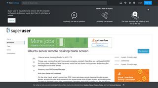 Ubuntu server remote desktop blank screen - Super User