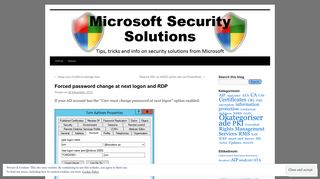 Forced password change at next logon and RDP | Microsoft Security ...