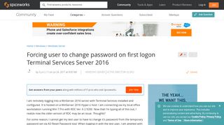 [SOLVED] Forcing user to change password on first logon Terminal ...