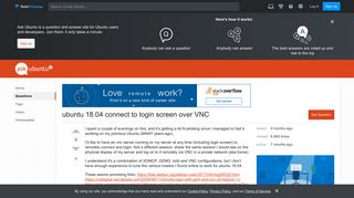 remote desktop - ubuntu 18.04 connect to login screen over VNC ...
