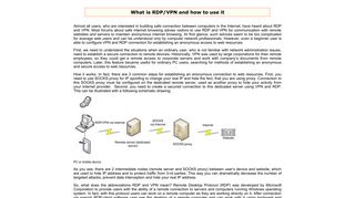 What is RDP/VPN and how to use it