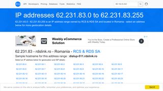 62.231.83 - rdslink.ro - Romania - RCS & RDS SA - Search IP addresses