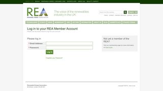 Log In - REA - Renewable Energy Association