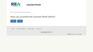 Licensee Portal · Licensee Portal - The Real Estate Authority