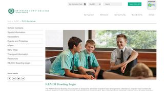 Brisbane Boys College REACH Boarding Login
