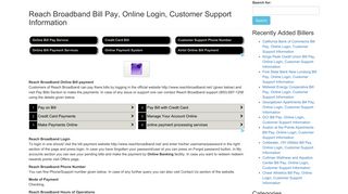Reach Broadband Bill Pay, Online Login, Customer Support ...