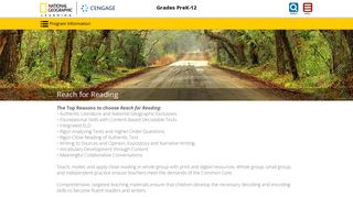 Reach for Reading - National Geographic Learning - Cengage