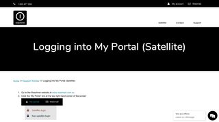 Logging into My Portal (Satellite) - NBN Satellite Internet ... - Reachnet