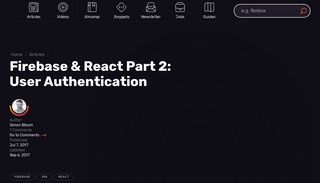 Firebase & React Part 2: User Authentication | CSS-Tricks