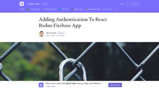 Adding Authentication To React Redux Firebase App – Quick Code ...