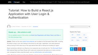 Tutorial: Build a React.js Application with User Login & Authentication ...