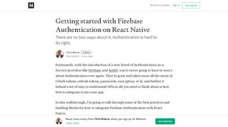 Getting started with Firebase Authentication on React Native - Medium