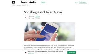 Social login with React Native – Bene Studio