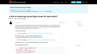 How to create sign up and login screen for react native? - Auth0 ...