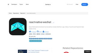 weflex/react-native-wechat React-Native(iOS/Android) functionalities ...