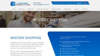 Mystery Shopping - Lodge Service