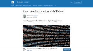 React Authentication with Twitter – ITNEXT