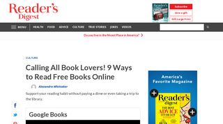 Read Free Books Online: 9 of the Best Sites | Reader's Digest