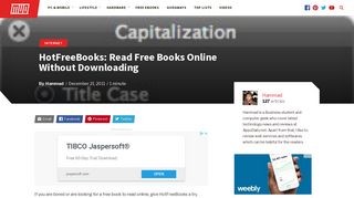 HotFreeBooks: Read Free Books Online Without Downloading