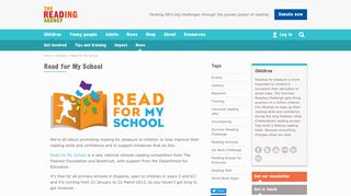 Read for My School | Reading Agency