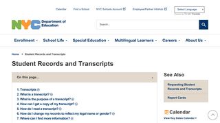 Student Records and Transcripts - schools.NYC.gov
