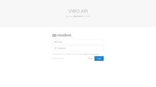 ReadMe Login - VWO API