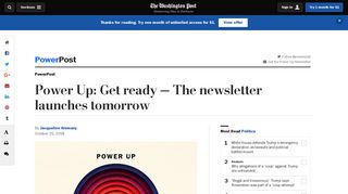 Power Up: Get ready — The newsletter launches tomorrow - The ...