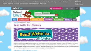 Read Write Inc. Phonics | Oxford Owl for Home