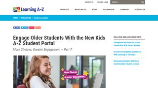 Engage Older Students With the New Kids A-Z Student Portal ...
