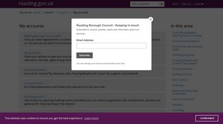 My accounts - Reading Borough Council