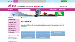 Assessments | Reading A-Z - Raz-Plus